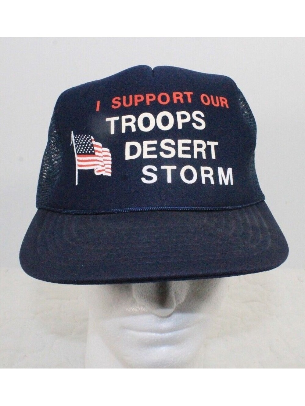 I Support Our Troops Desert Storm Snap Back Mesh Trucker Hat Great Shape